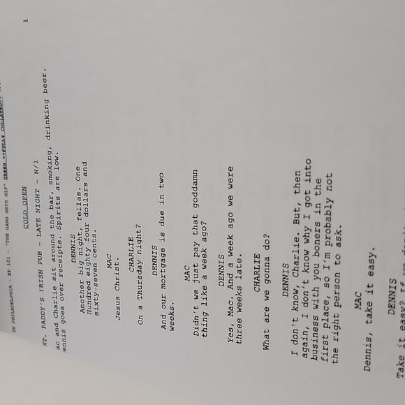 Autographed Always sunny in Philadelphia script - Picture 6 of 8